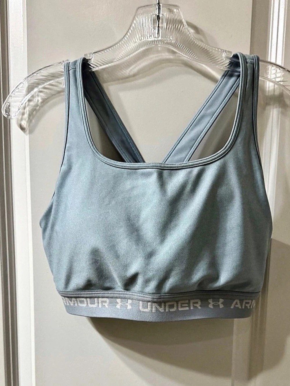 Under Armour Compression HeatGear Sports Bra in Blue Size XL Like New